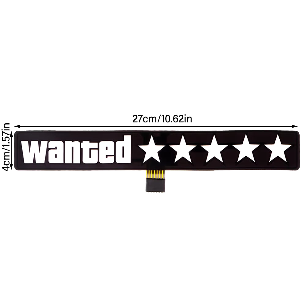 LED 5 Star Wanted Sticker/Decal The Night Shift Performance Street Gear by The Night Shift Automotive Apparel