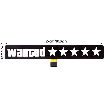 LED 5 Star Wanted Sticker/Decal The Night Shift Performance Street Gear by The Night Shift Automotive Apparel