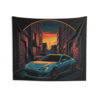 Toyota GT86 Indoor Wall Tapestries - Shop Banner 80" × 68" Printify by The Night Shift Automotive Apparel