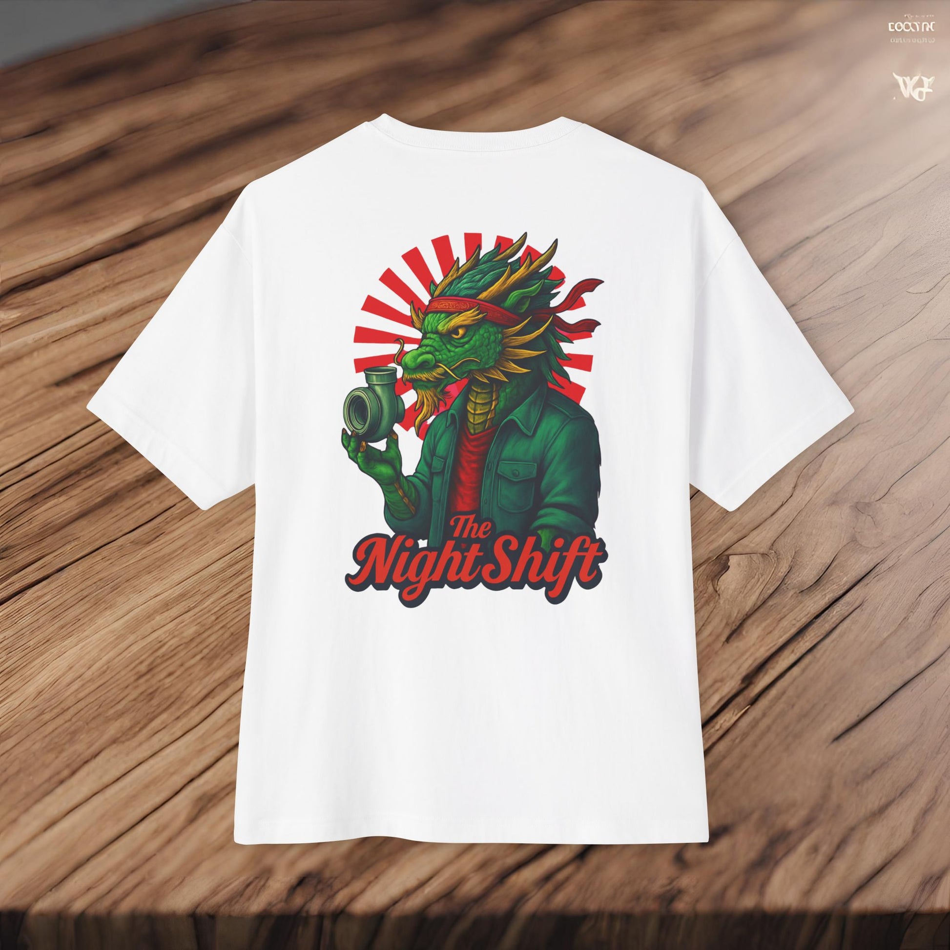 Good Vibes Dragon-Premium, Ultra Soft Unisex Oversized Boxy Tee Printify by The Night Shift Automotive Apparel