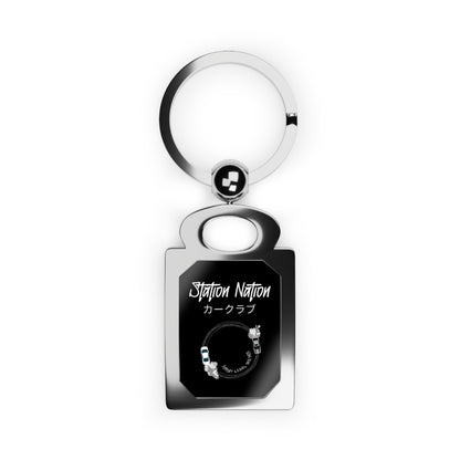 Station Nation Keychain One size Glossy Silver Printify by The Night Shift Automotive Apparel