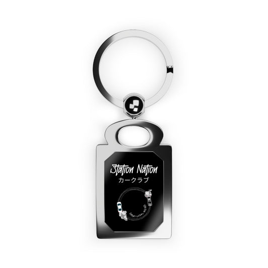 Station Nation Keychain One size Glossy Silver Printify by The Night Shift Automotive Apparel