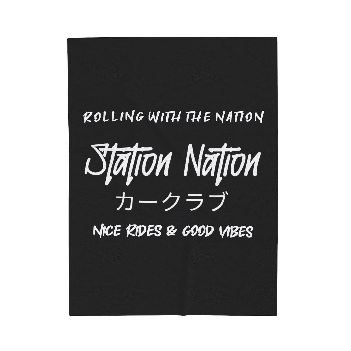 Station Nation-Velveteen Plush Blanket Printify by The Night Shift Automotive Apparel