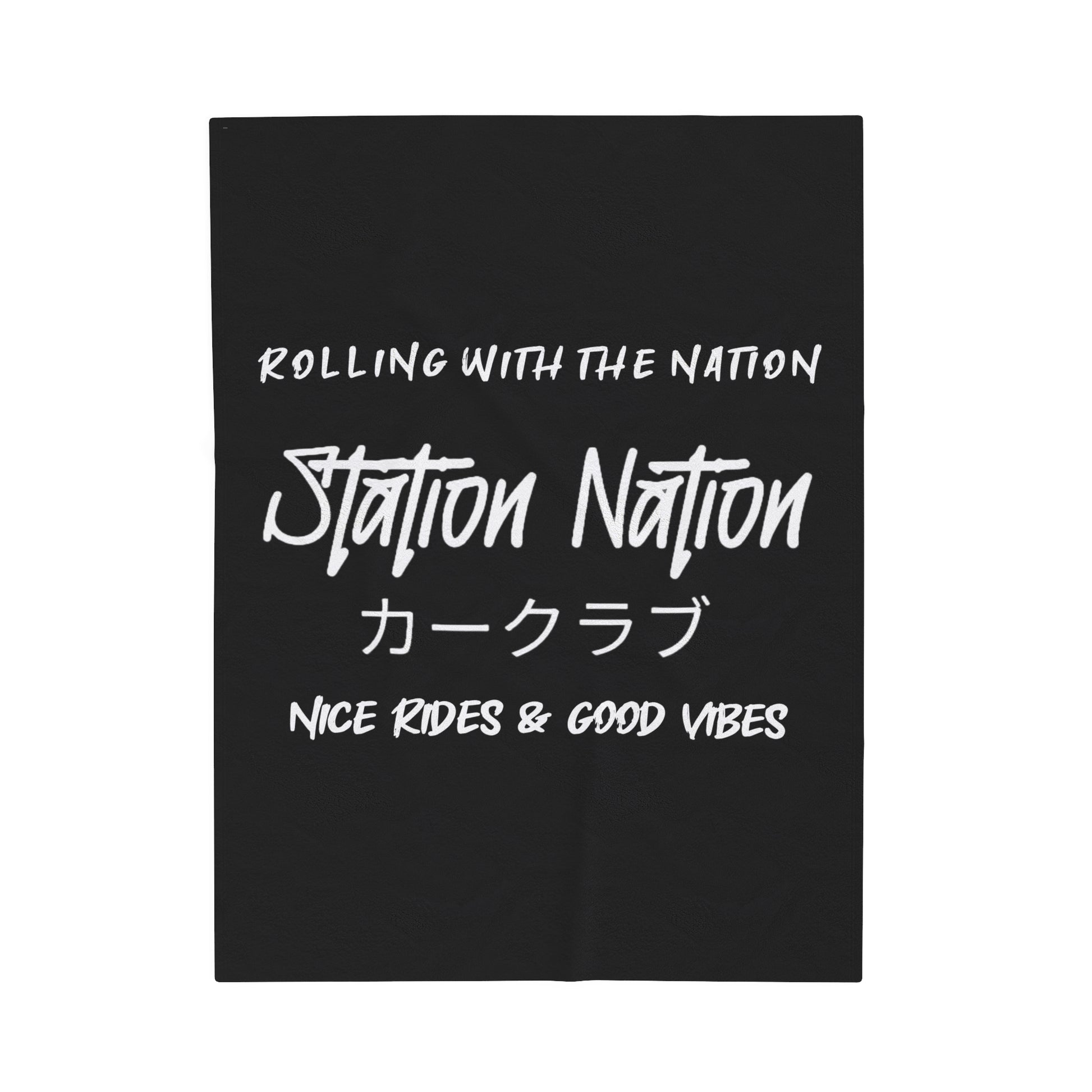Station Nation-Velveteen Plush Blanket Printify by The Night Shift Automotive Apparel