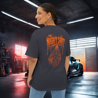Grim Reaper-Premium, Ultra Soft Unisex Oversized Boxy Tee Printify by The Night Shift Automotive Apparel