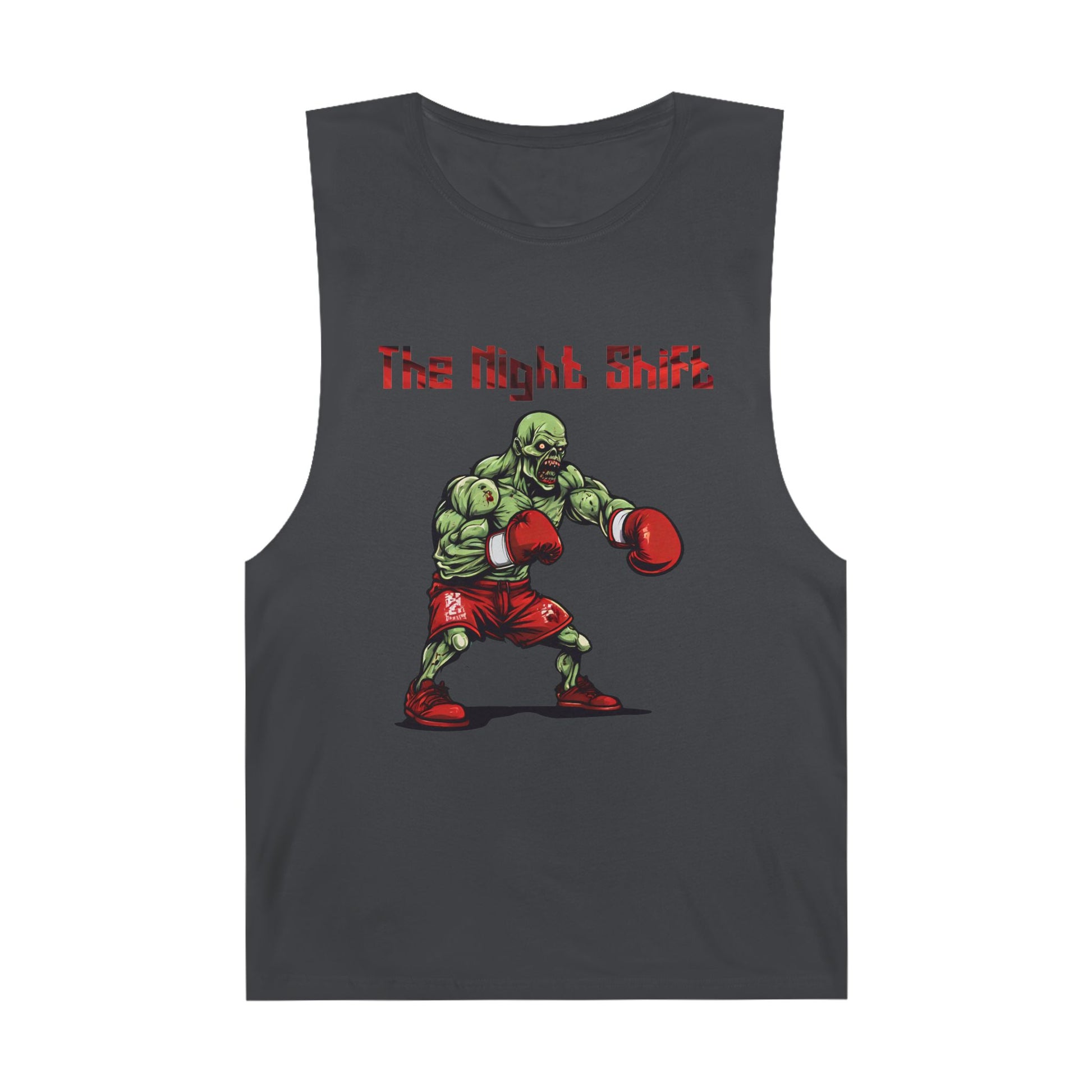 Zombie Heavy Weight Boxing Champion - Premium Unisex Barnard Tank Top Coal Printify by The Night Shift Automotive Apparel