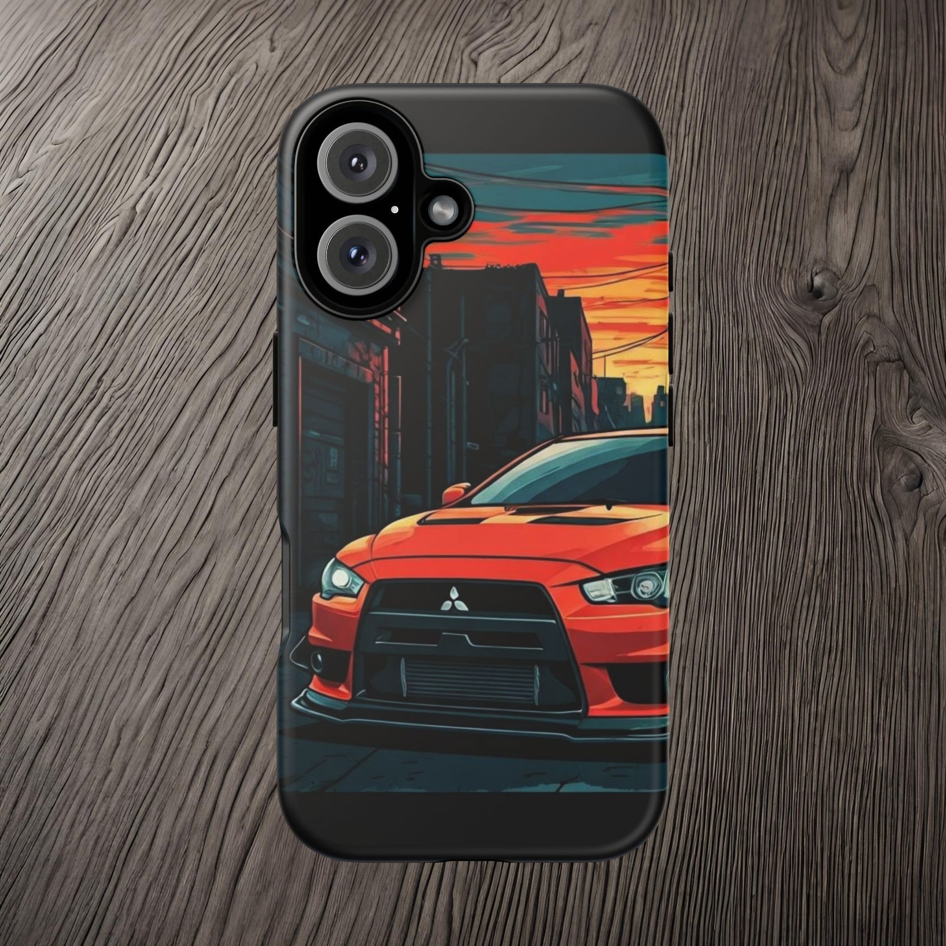 Mitsubishi Evo X Street Life-Dual Layer Ultra Tough Phone Case Printify by The Night Shift Automotive Apparel