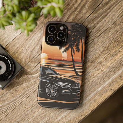 BMW Sunset On The Beach-Dual Layer Ultra Tough Phone Case iPhone 16 Pro Max Matte Printify by The Night Shift Automotive Apparel