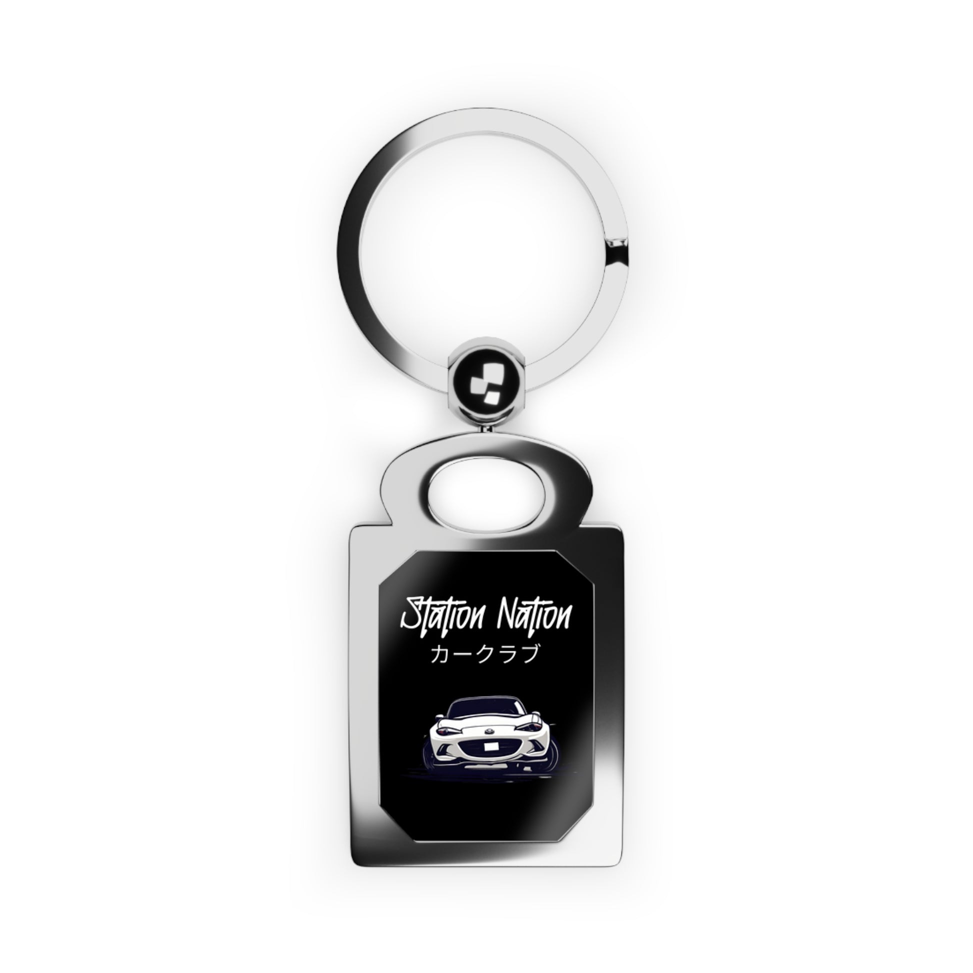 Station Nation Keychain One size Glossy Silver Printify by The Night Shift Automotive Apparel