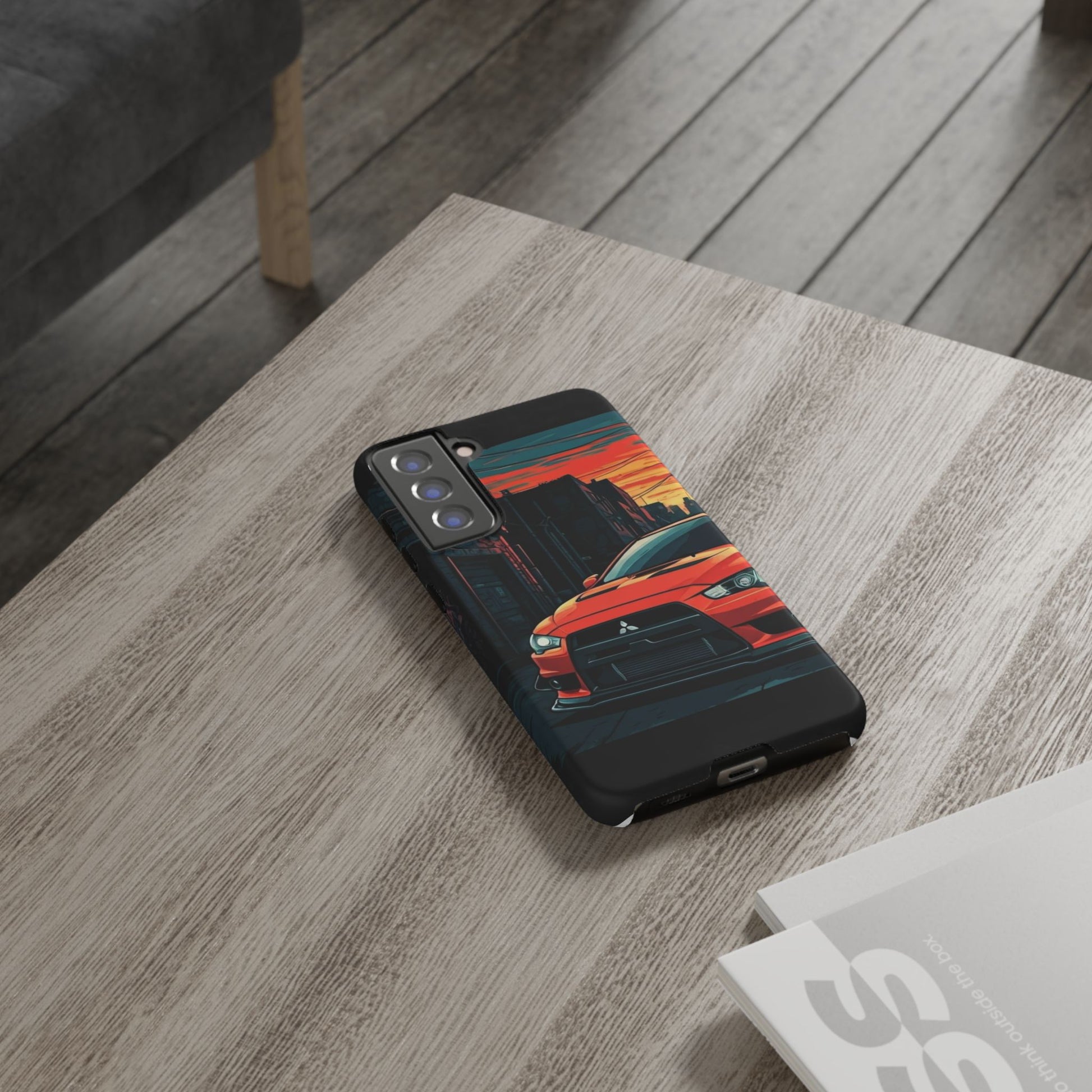 Mitsubishi Evo X Street Life-Dual Layer Ultra Tough Phone Case Samsung Galaxy S21 FE Matte Printify by The Night Shift Automotive Apparel