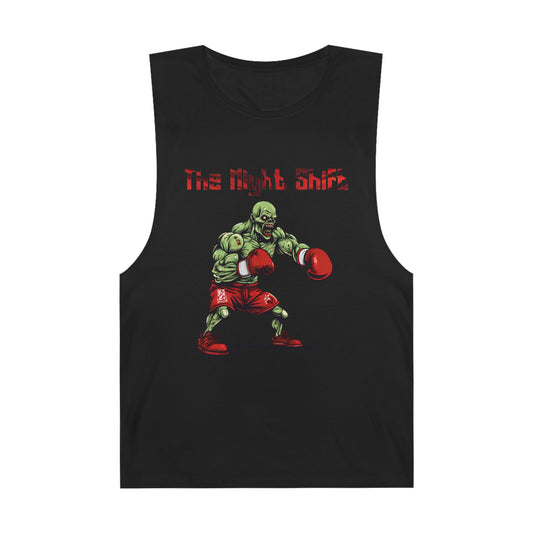 Zombie Heavy Weight Boxing Champion - Premium Unisex Barnard Tank Top Black Printify by The Night Shift Automotive Apparel