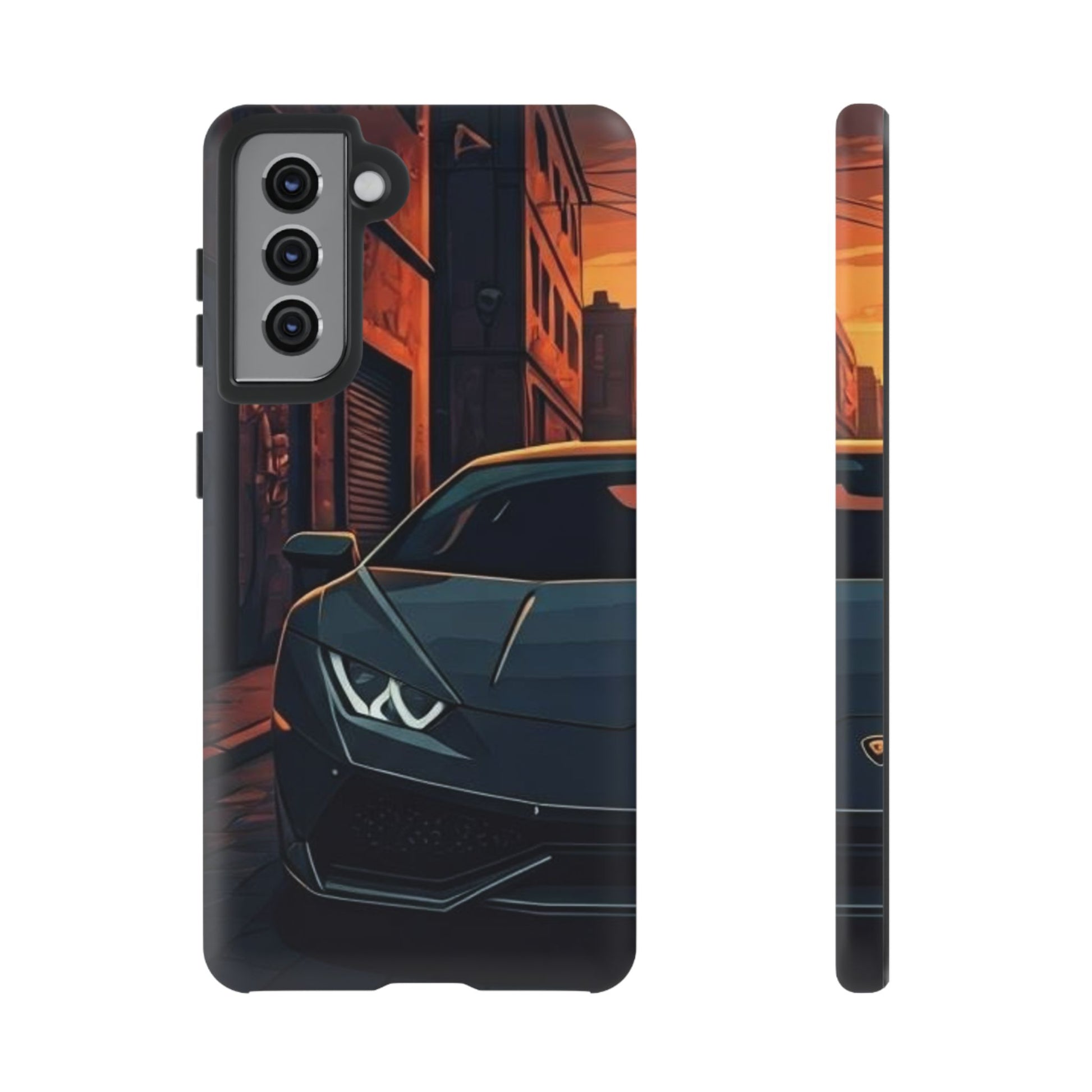 Lamborghini Huracan Street Life-Dual Layer Ultra Tough Phone Case Samsung Galaxy S21 Matte Printify by The Night Shift Automotive Apparel