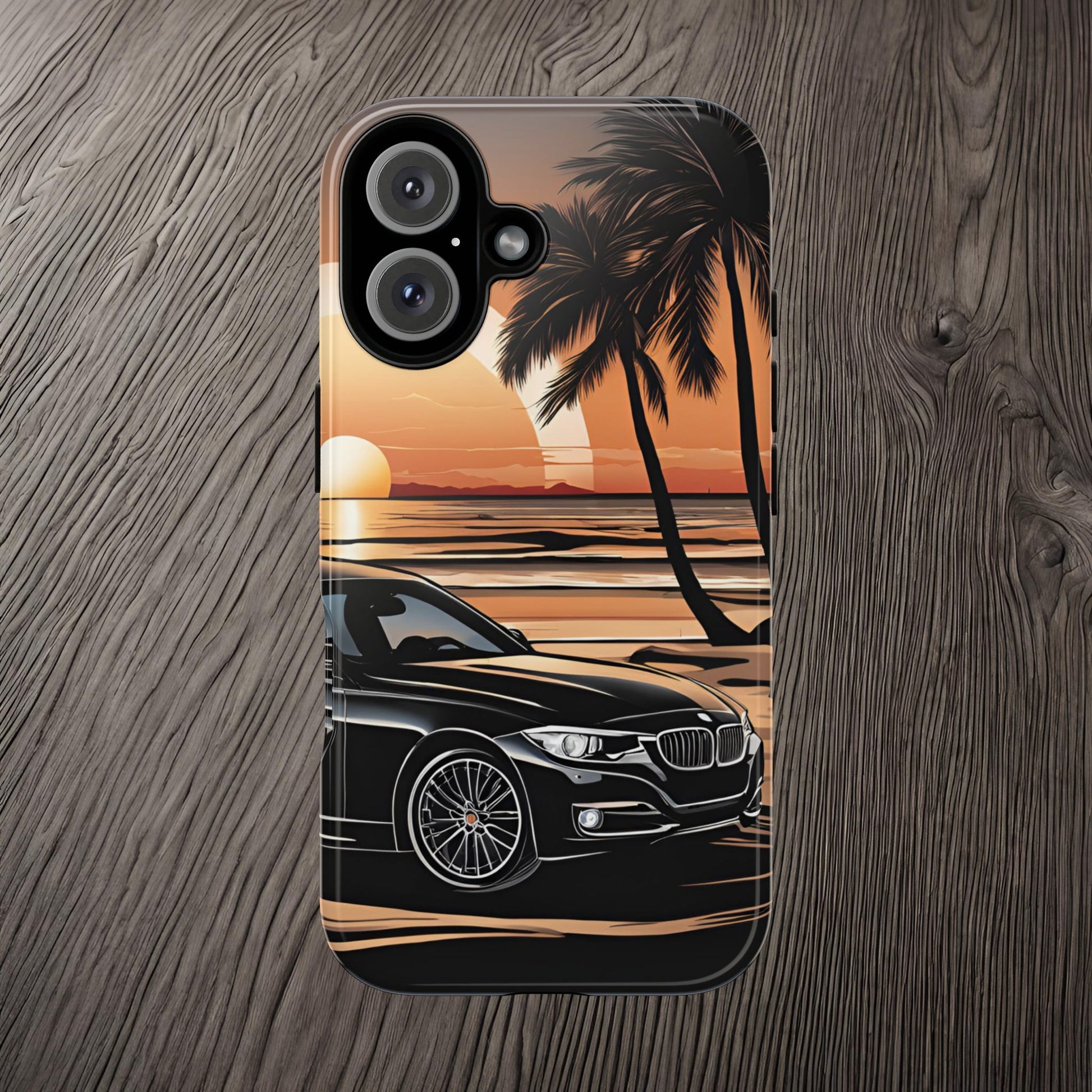 BMW Sunset On The Beach-Dual Layer Ultra Tough Phone Case Printify by The Night Shift Automotive Apparel