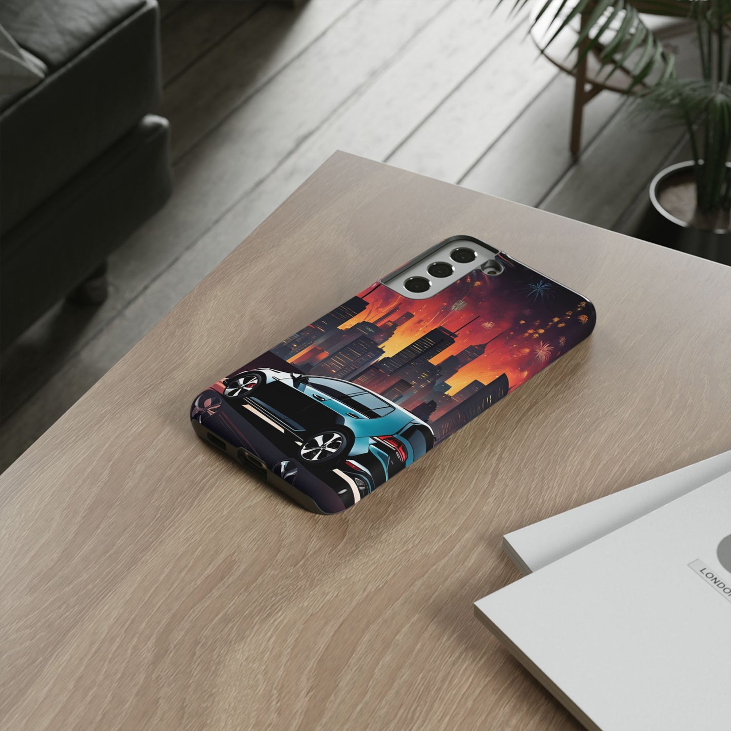 Volkswagon Golf GTI Fireworks-Dual Layer Ultra Tough Phone Case Samsung Galaxy S22 Plus Glossy Printify by The Night Shift Automotive Apparel