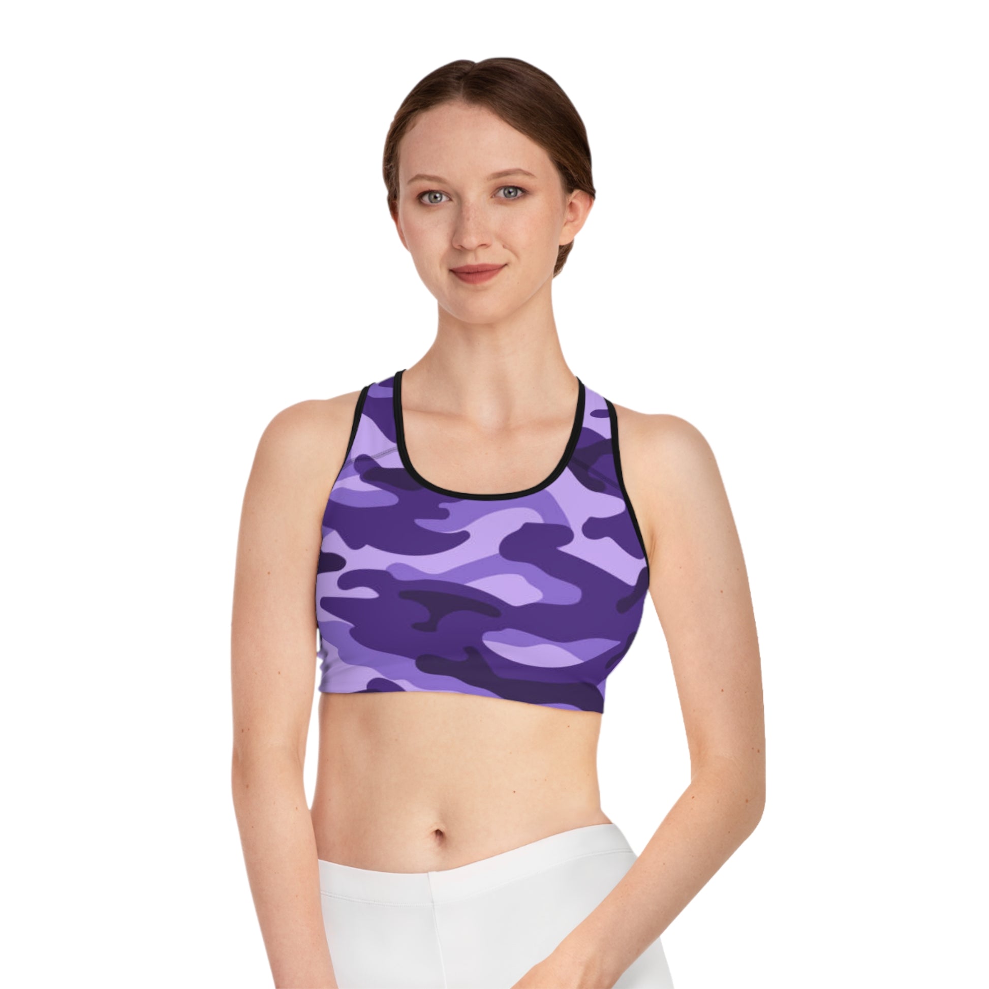 Women's Sports Bra Black stitching Printify by The Night Shift Automotive Apparel