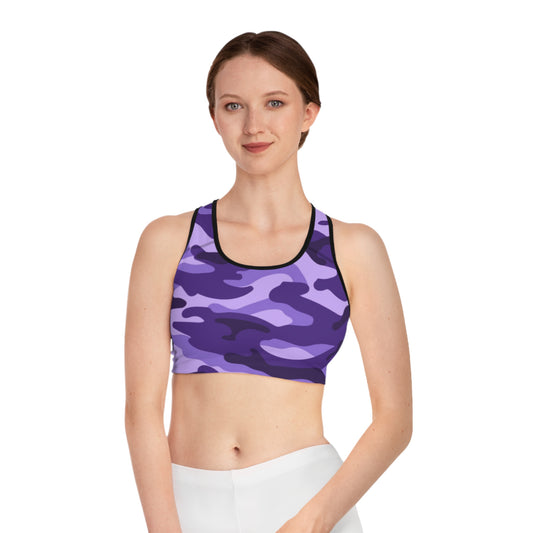 Women's Sports Bra Black stitching Printify by The Night Shift Automotive Apparel
