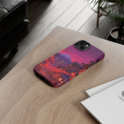 Traditional Japanese Village Countryside-Dual Layer Ultra Tough Phone Case iPhone 14 Plus Matte Printify by The Night Shift Automotive Apparel