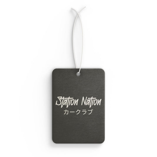 Station Nation Air Freshener 2.75'' × 4'' Rectangle Printify by The Night Shift Automotive Apparel