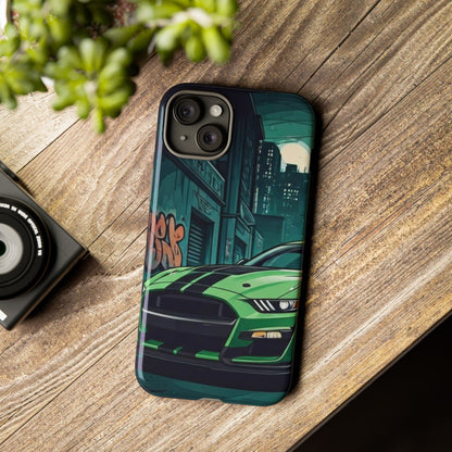Ford Mustang Shelby GT500 Street Life-Dual Layer Ultra Tough Phone Case iPhone 15 Plus Glossy Printify by The Night Shift Automotive Apparel