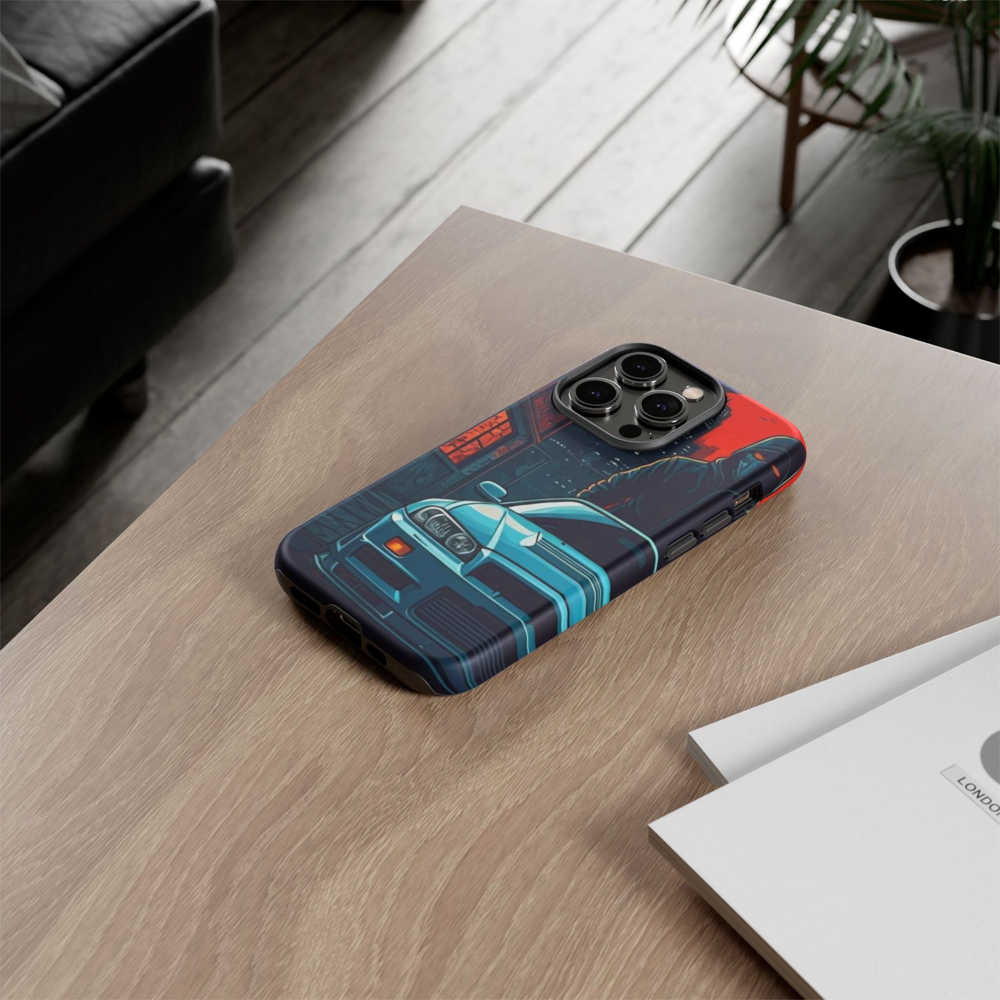 Nissan Skyline R34 Street Life-Dual Layer Ultra Tough Phone Case iPhone 14 Pro Matte Printify by The Night Shift Automotive Apparel