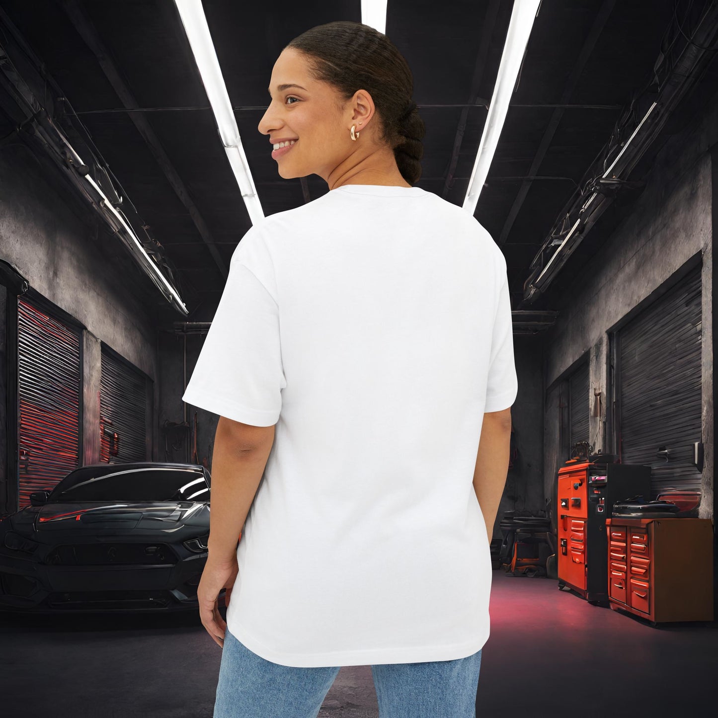 Drive Fast, Eat Ass-Premium, Ultra Soft Unisex Oversized Boxy Tee Printify by The Night Shift Automotive Apparel