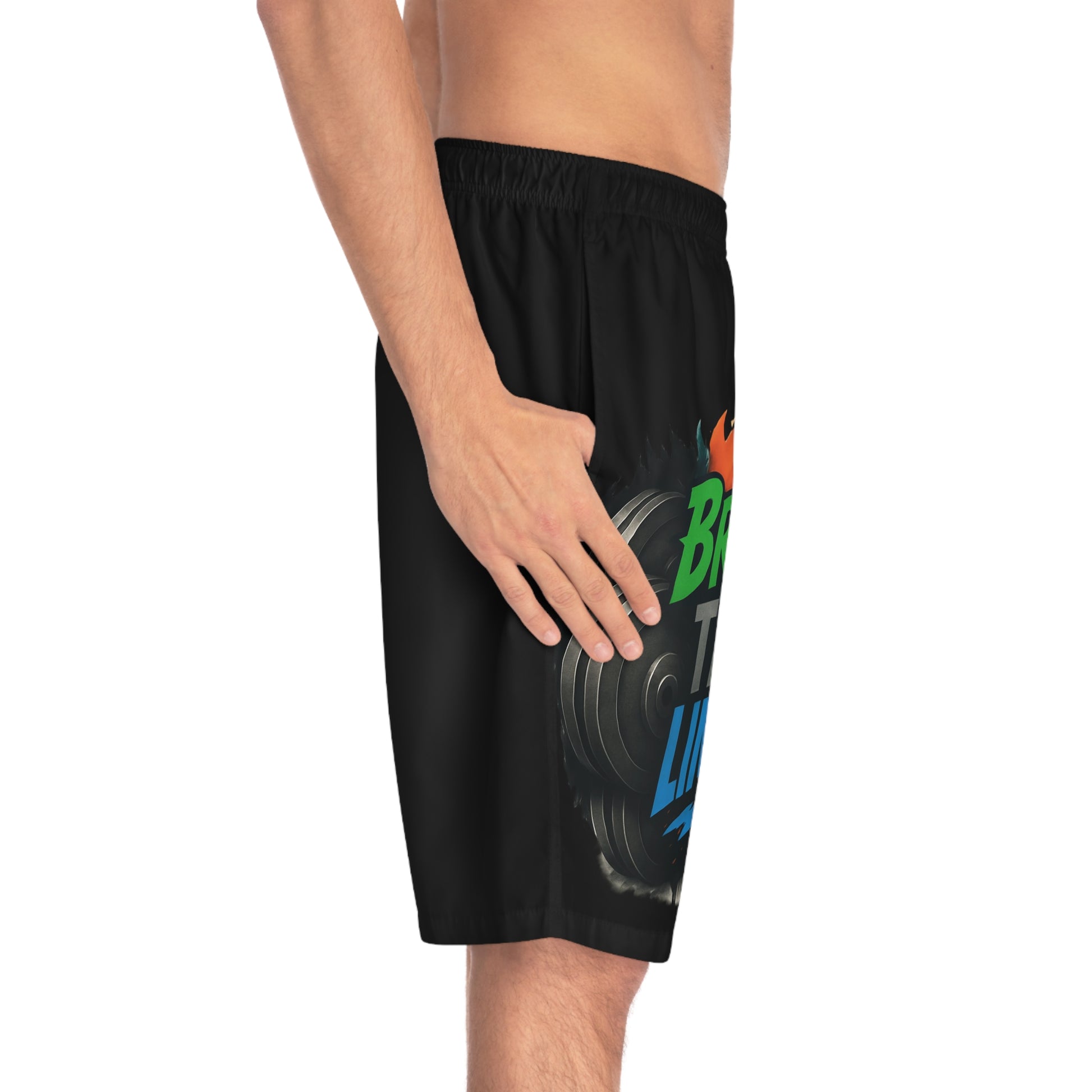 Break The Limits - Men's Relaxed Fit Board Shorts Printify by The Night Shift Automotive Apparel
