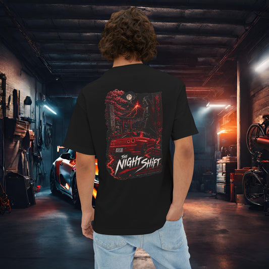 Nissan Skyline R34 Owners Custom-Premium, Ultra Soft Unisex Oversized Boxy Tee Black Printify by The Night Shift Automotive Apparel
