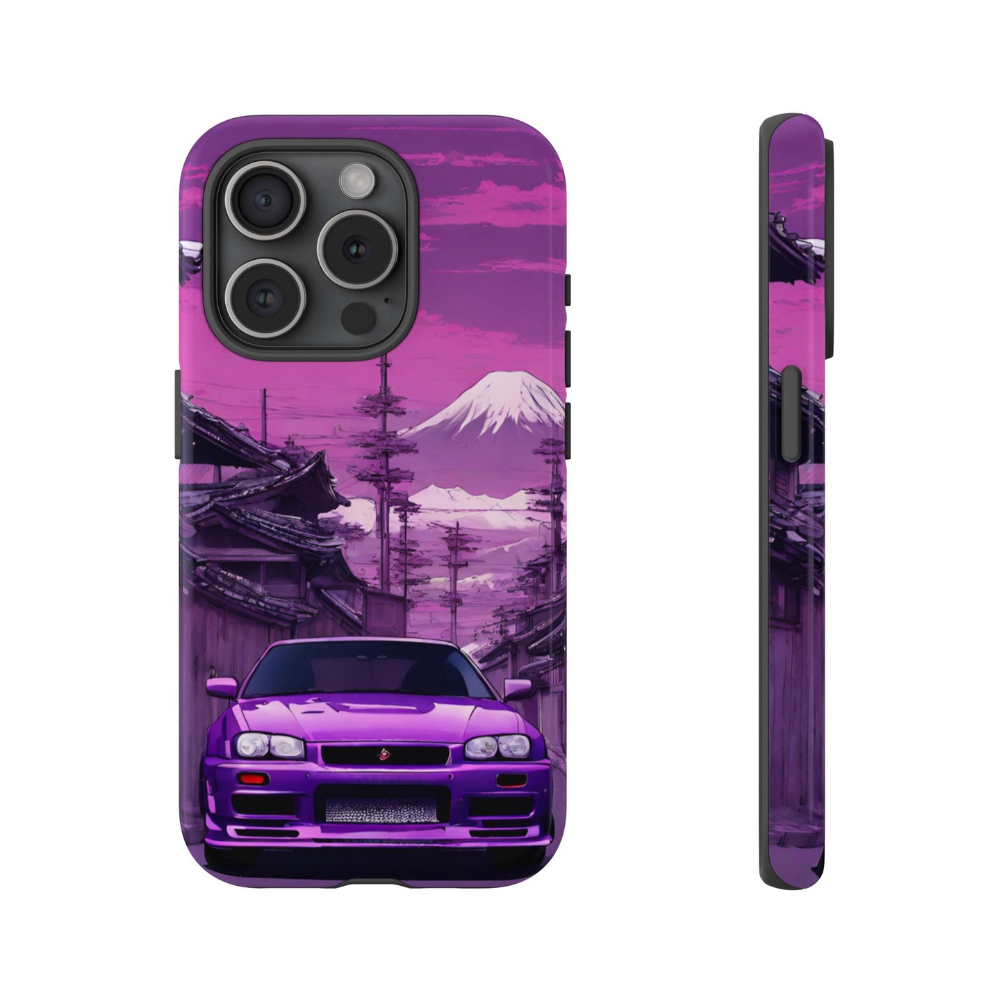 Nissan Skyline R34 Mt Fuji-Dual Layer Ultra Tough Phone Case Printify by The Night Shift Automotive Apparel