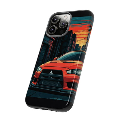 Mitsubishi Evo X Street Life-Dual Layer Ultra Tough Phone Case Printify by The Night Shift Automotive Apparel