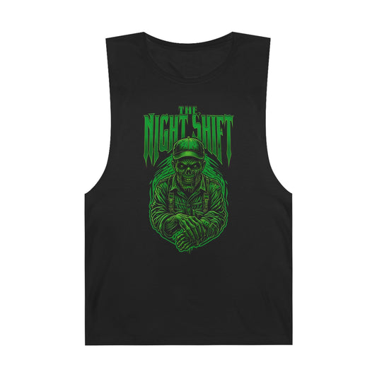 The Night Shift Zombie - Premium Unisex Barnard Tank Top Black Printify by The Night Shift Automotive Apparel