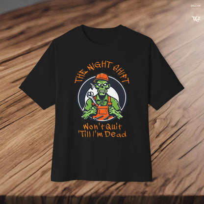 Zombie Mechanic-Premium, Ultra Soft Unisex Oversized Boxy Tee Printify by The Night Shift Automotive Apparel
