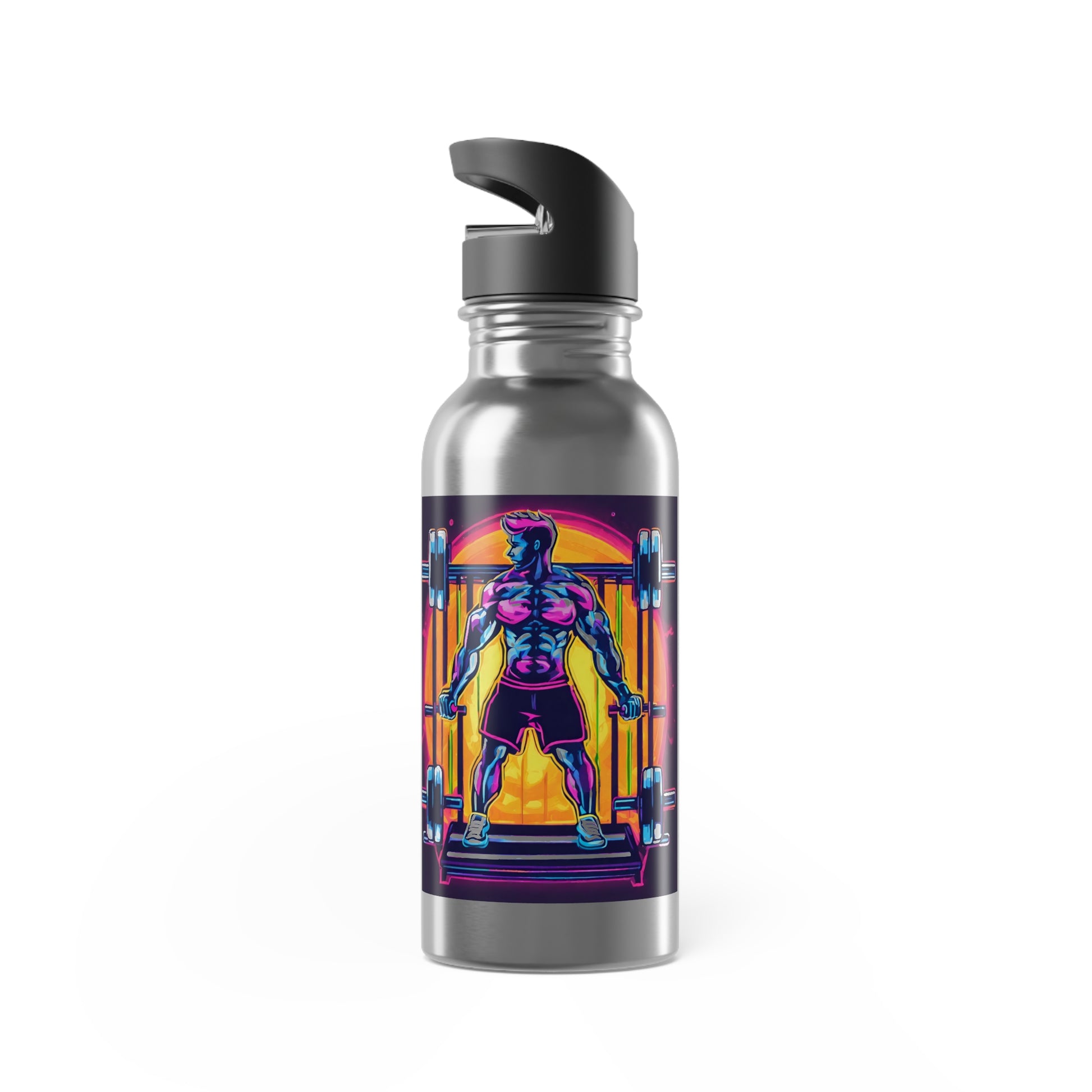 Stainless Steel Water Bottle With Straw, 20oz Printify by The Night Shift Automotive Apparel
