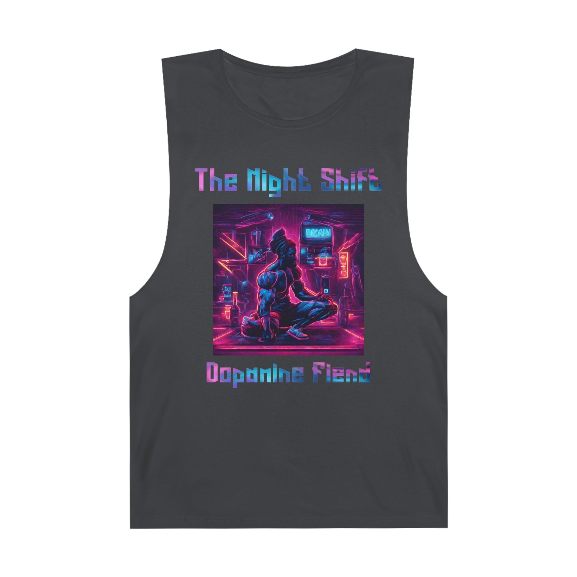 Dopamine Fiend - Premium Unisex Barnard Tank Top Coal Printify by The Night Shift Automotive Apparel