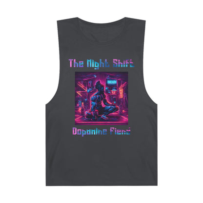 Dopamine Fiend - Premium Unisex Barnard Tank Top Coal Printify by The Night Shift Automotive Apparel