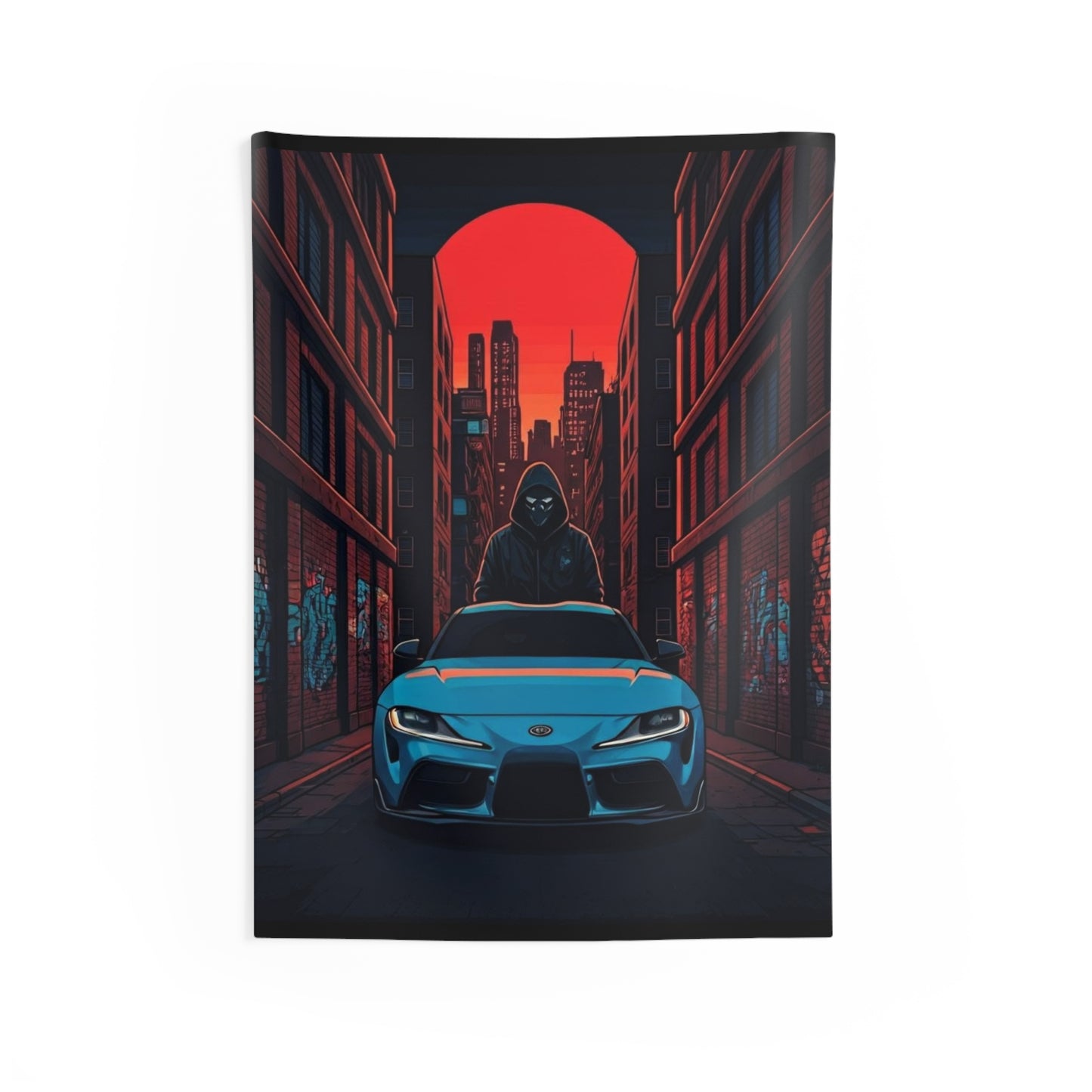 MK-V Toyota Supra Indoor Wall Tapestries - Shop Banner 26" × 36" Printify by The Night Shift Automotive Apparel