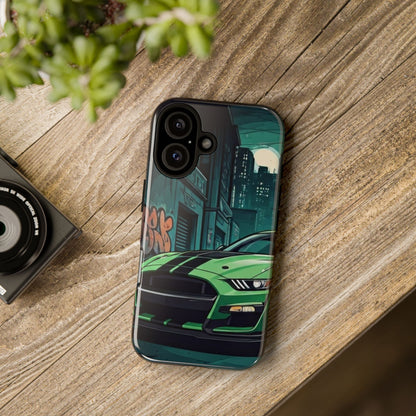 Ford Mustang Shelby GT500 Street Life-Dual Layer Ultra Tough Phone Case iPhone 16 Glossy Printify by The Night Shift Automotive Apparel