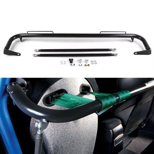 49" Stainless Steel Harness Bar Black The Night Shift Performance Street Gear by The Night Shift Automotive Apparel