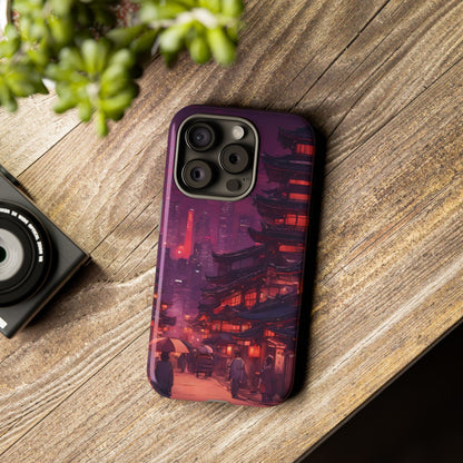 Traditional Japanese Village Countryside-Dual Layer Ultra Tough Phone Case iPhone 15 Pro Glossy Printify by The Night Shift Automotive Apparel