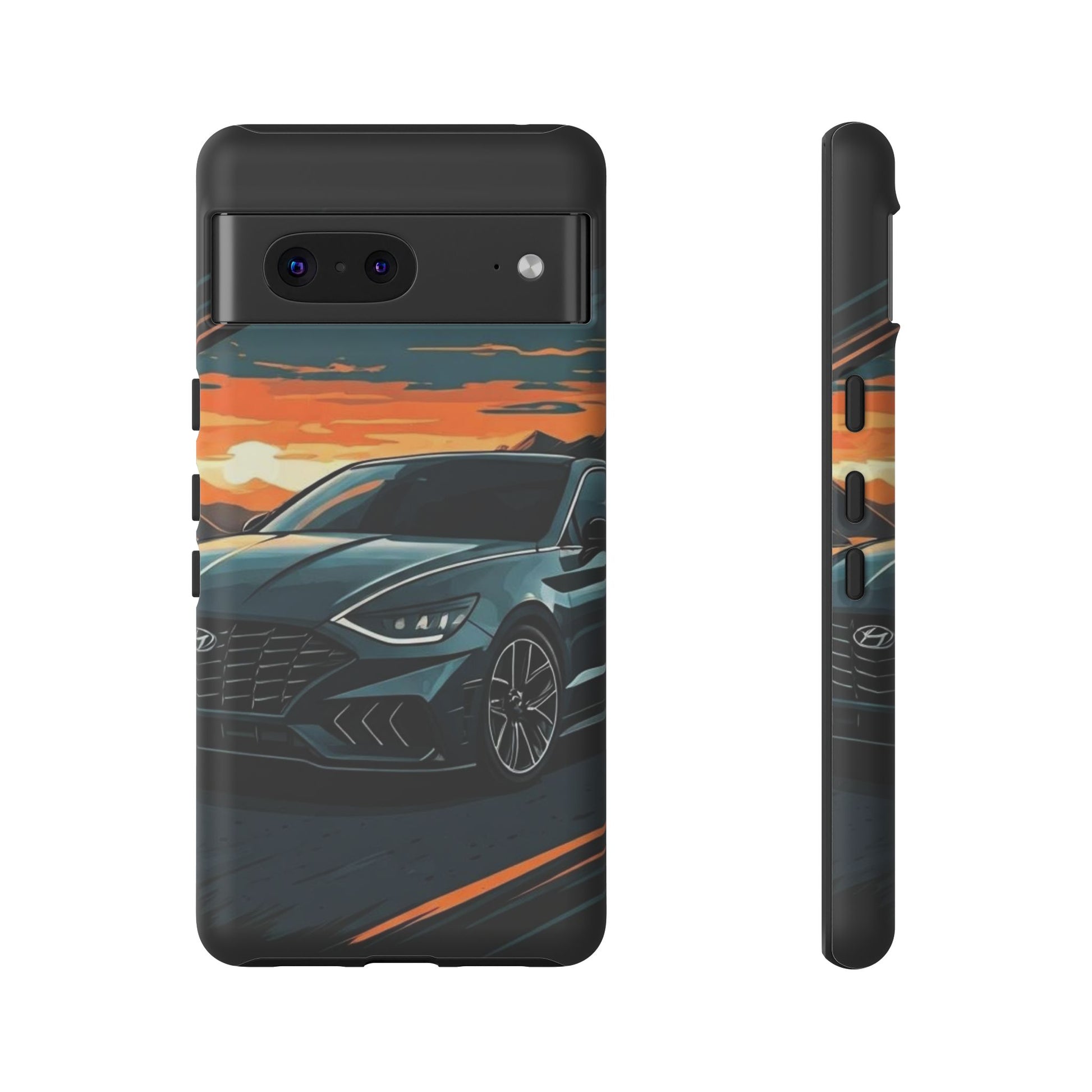 Hyundai Sonata-Sunset Drive-Dual Layer Ultra Tough Phone Case Printify by The Night Shift Automotive Apparel