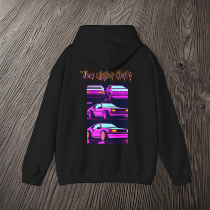 Time Warp Synthwave-Premium, Ultra Soft Unisex Hoodie Printify by The Night Shift Automotive Apparel
