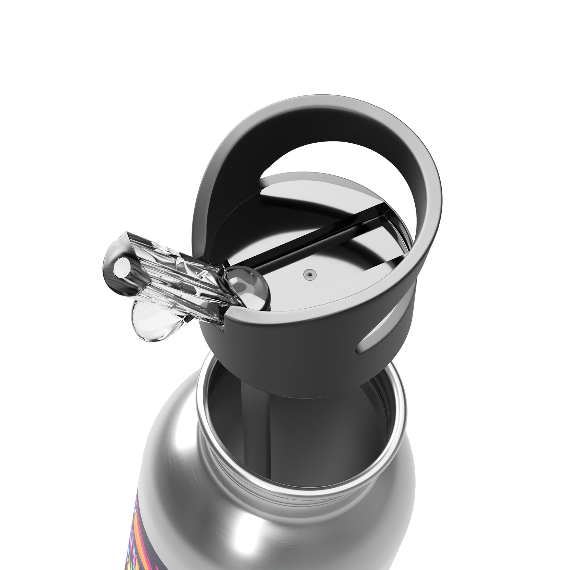 Stainless Steel Water Bottle With Straw, 20oz Printify by The Night Shift Automotive Apparel