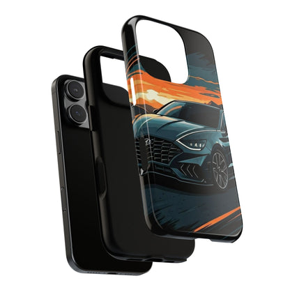 Hyundai Sonata-Sunset Drive-Dual Layer Ultra Tough Phone Case Printify by The Night Shift Automotive Apparel