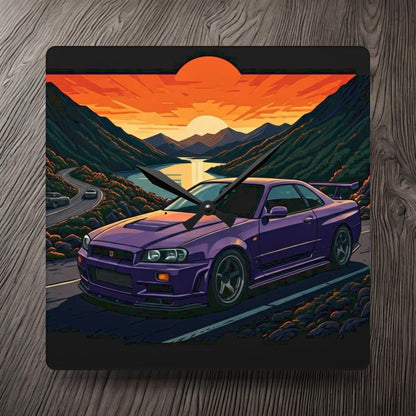 Nissan Skyline R34 GTR Mountain Drive-Acrylic Wall Clock