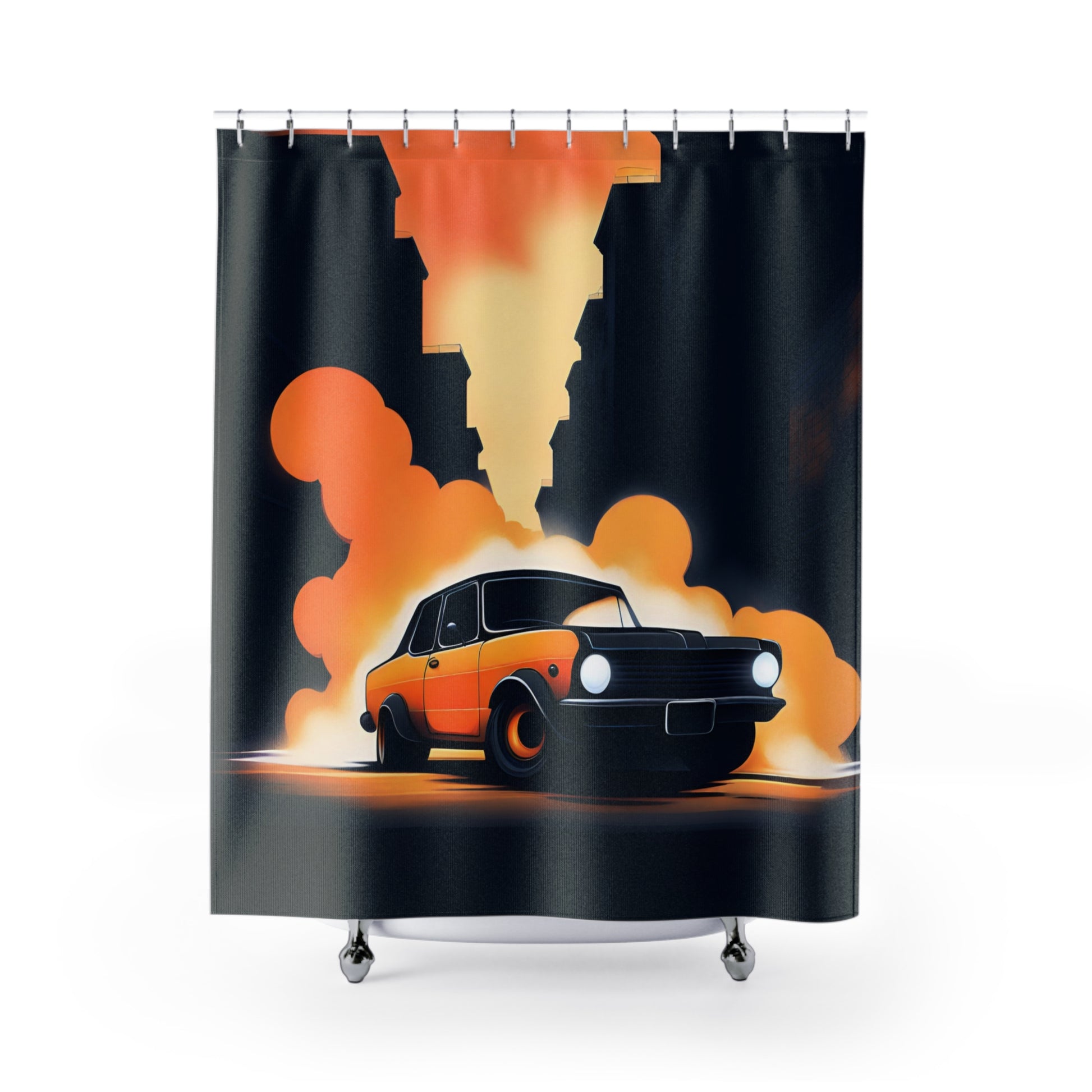 Shower Curtains 71" × 74" Printify by The Night Shift Automotive Apparel