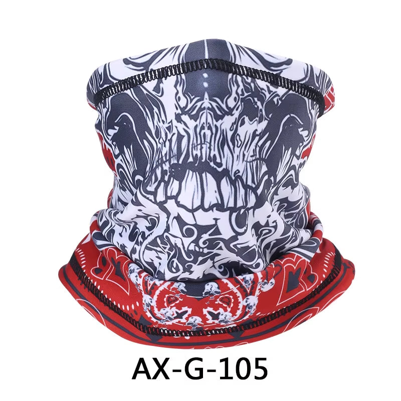 Skull Bandana Fleece Neck Gaiter Half Face Mask