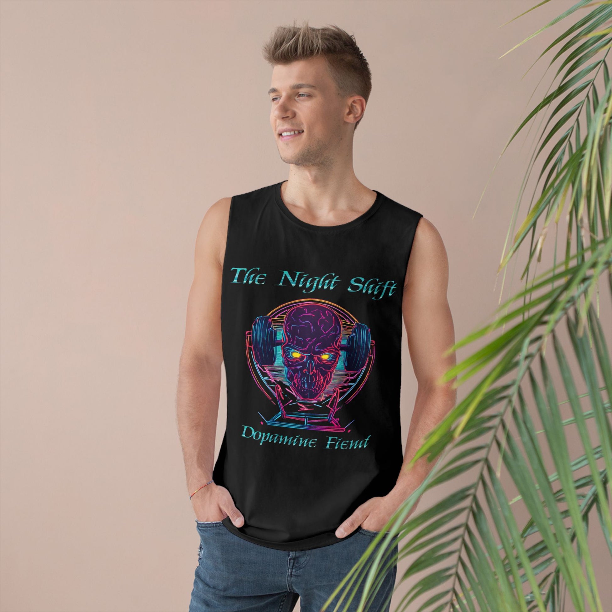 Dopamine Fiend - Premium Unisex Barnard Tank Top Printify by The Night Shift Automotive Apparel