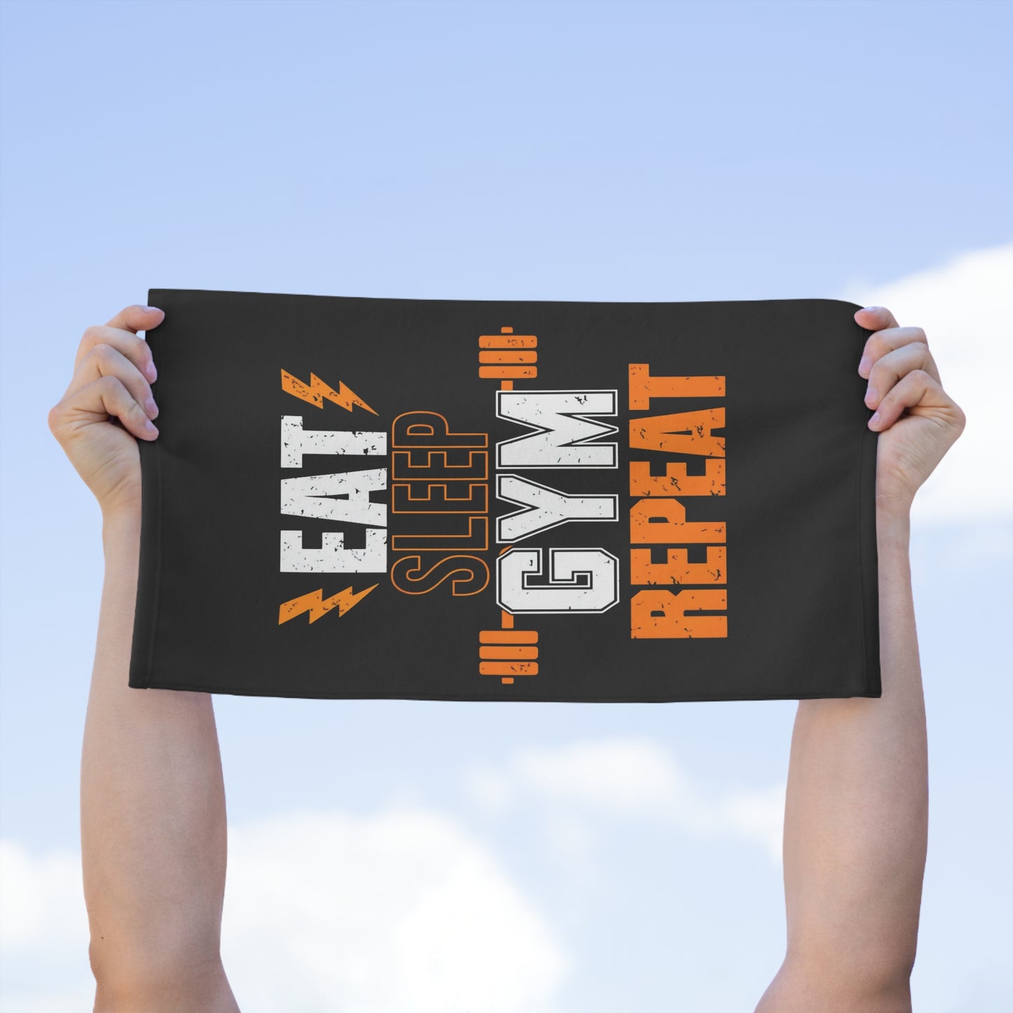 Eat, Sleep, Gym, Repeat-Gym Towel( 11x18) Printify by The Night Shift Automotive Apparel