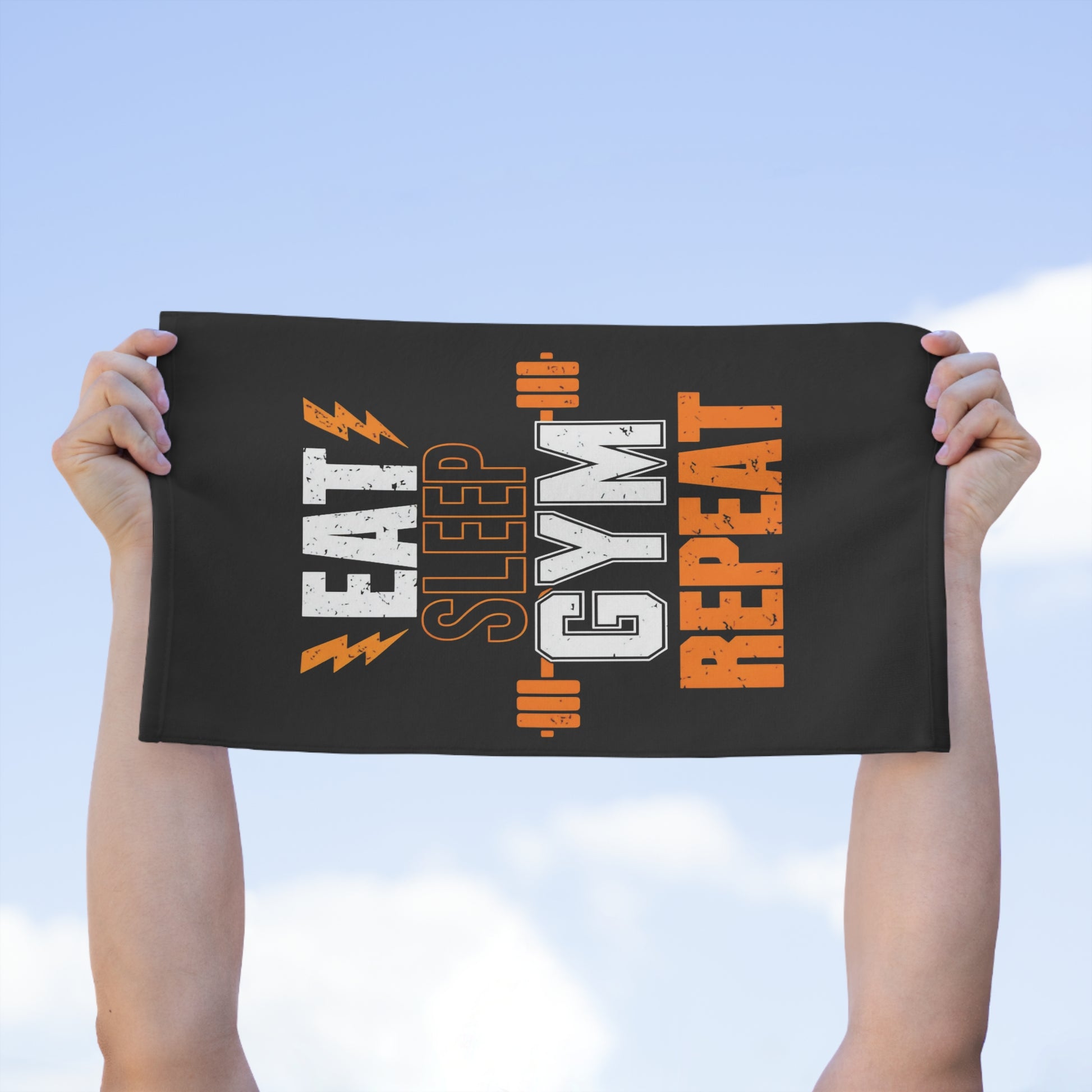 Eat, Sleep, Gym, Repeat-Gym Towel( 11x18) Printify by The Night Shift Automotive Apparel