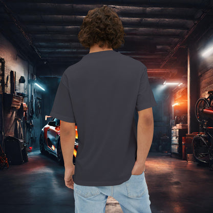 Mercedes Benz 190E Evo II-Premium, Ultra Soft Unisex Oversized Boxy Tee Dark Grey Printify by The Night Shift Automotive Apparel