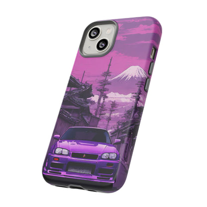 Nissan Skyline R34 Mt Fuji-Dual Layer Ultra Tough Phone Case Printify by The Night Shift Automotive Apparel